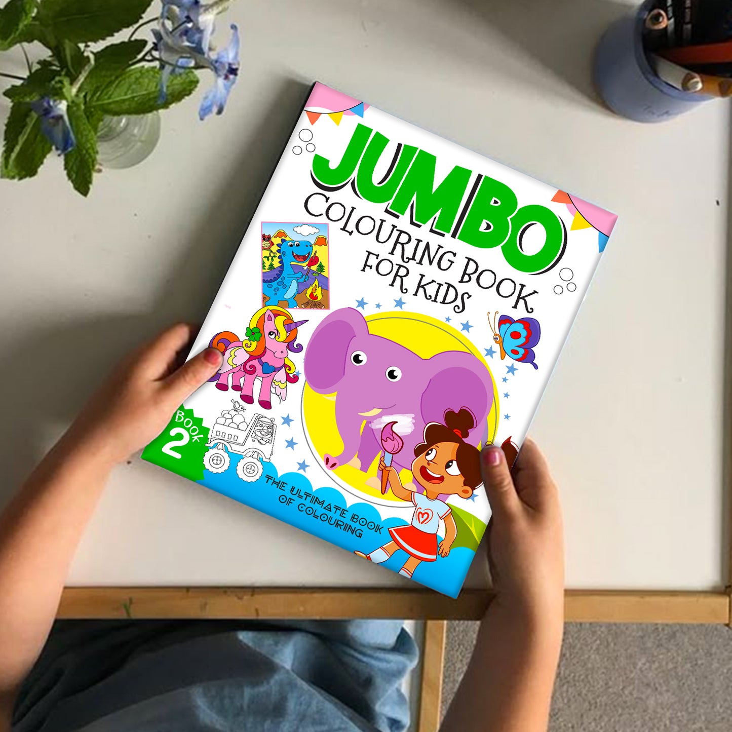 Jumbo Colouring Book -2 Activity Colouring Book for 3 to 6 years kids