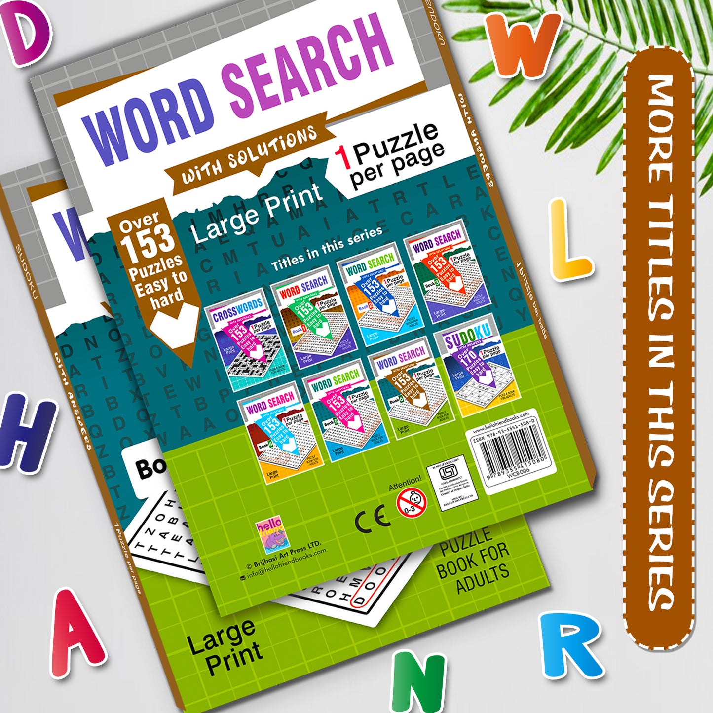 Word Search Puzzles Book 6 with Solutions - 192 Pages Interior Spread