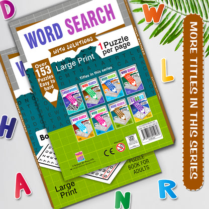 Word Search Puzzles Book 6 with Solutions - 192 Pages Interior Spread