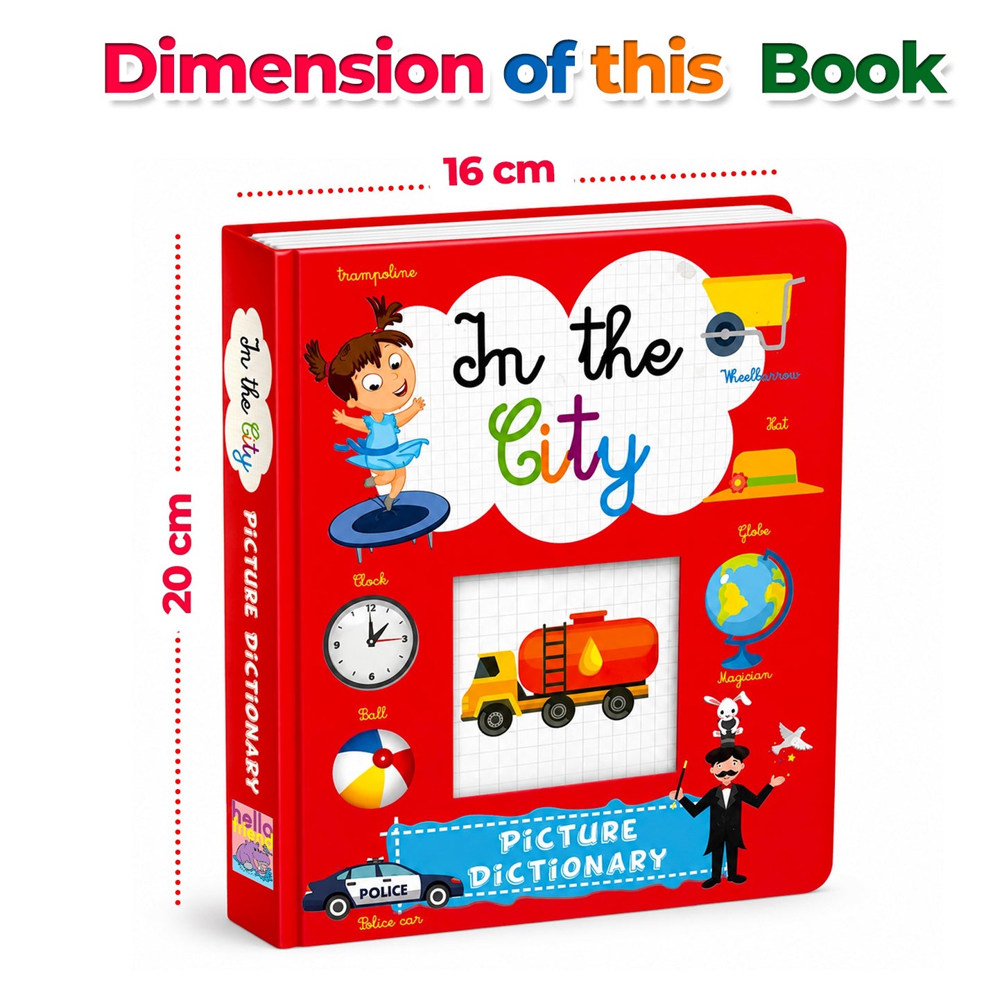 In the City – Picture Dictionary | First Words & Early Learning Board Book for Kids