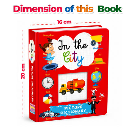 In the City – Picture Dictionary | First Words & Early Learning Board Book for Kids