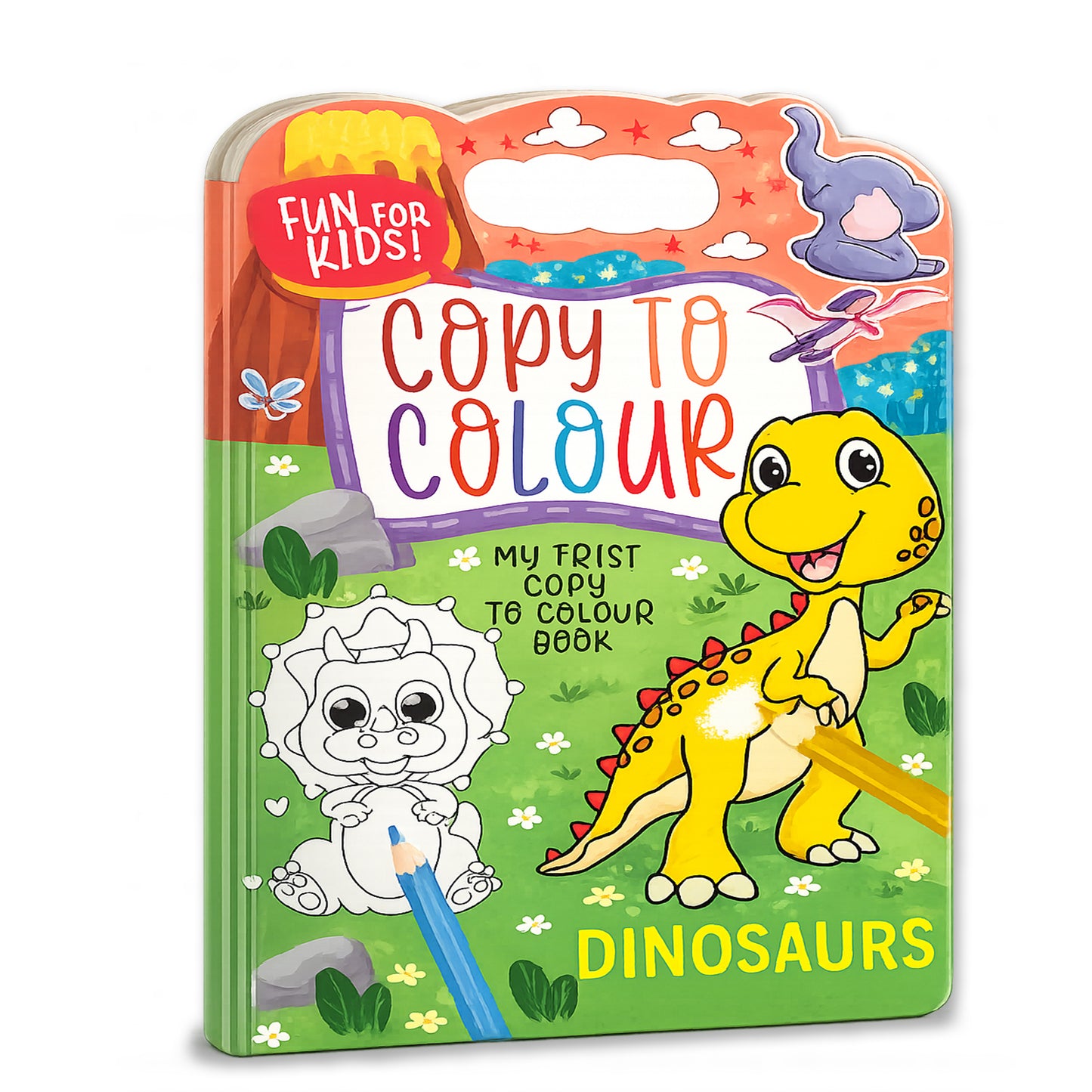 Copy to Colour – Dinosaurs | Dinosaur Copy & Color Activity Book for Kids | Prehistoric Learning Coloring Book