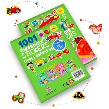 1001 Awesome Stickers – Things Around Us | Mega Sticker Activity Book for Kids | Creative Play & Fun Learning