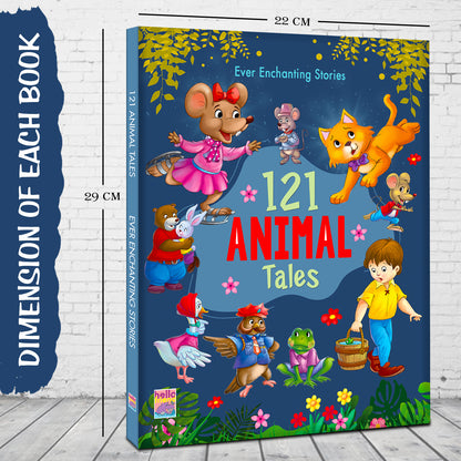 121 Animal Tales Stories | Illustrated Animal Story Book for Kids