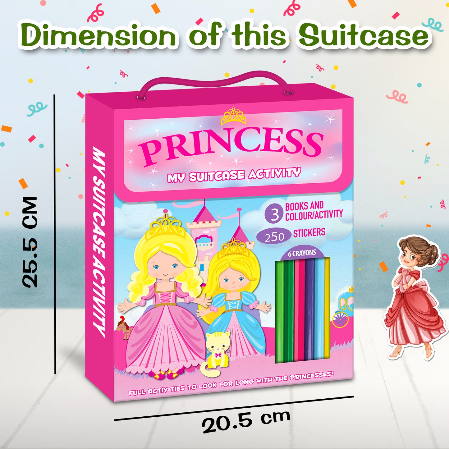 Princess – My Suitcase Activity | Princess Coloring & Activity Suitcase for Kids | Creative Learning Fun Set