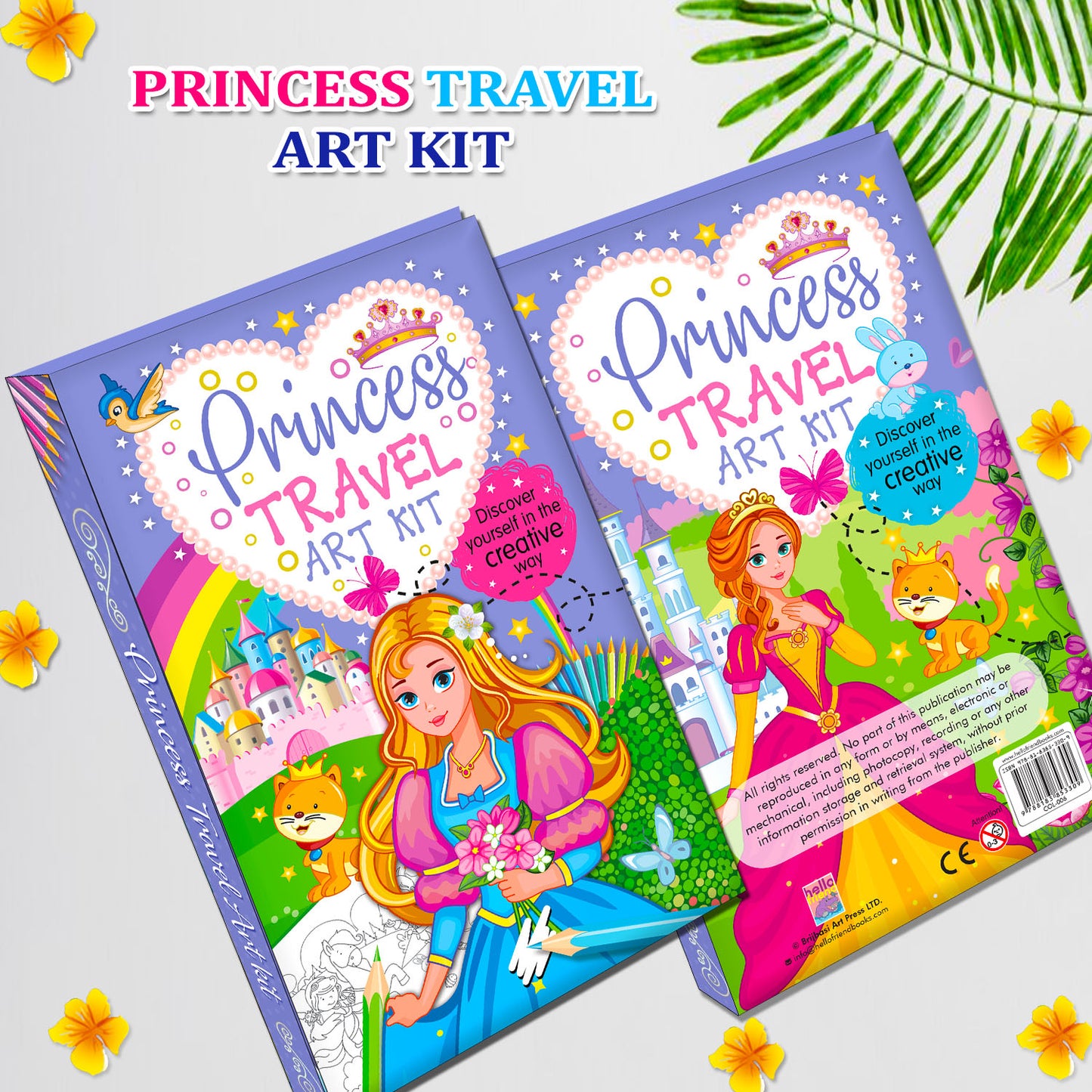 Princess Travel Art Kit | Princess Coloring & Activity Book for Kids | Creative Travel Art Kit