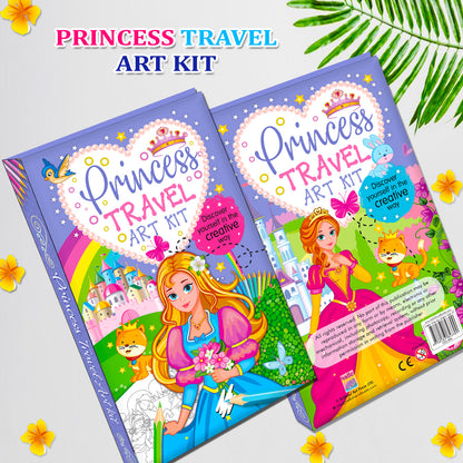 Princess Travel Art Kit | Princess Coloring & Activity Book for Kids | Creative Travel Art Kit