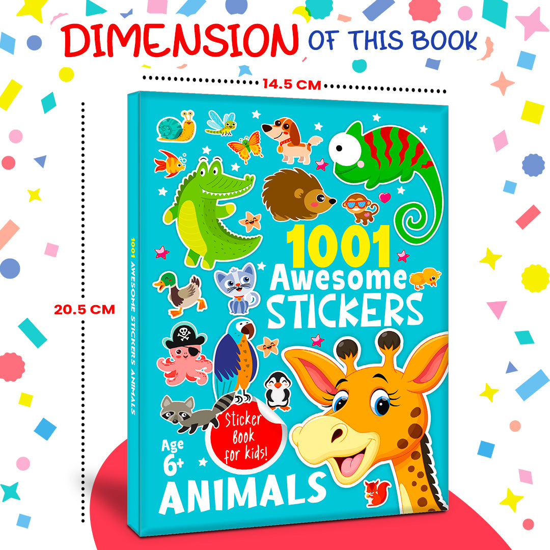 1001 Awesome Stickers – Animals | Mega Sticker Activity Book for Kids | Creative Play & Fun Learning