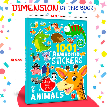 1001 Awesome Stickers – Animals | Mega Sticker Activity Book for Kids | Creative Play & Fun Learning
