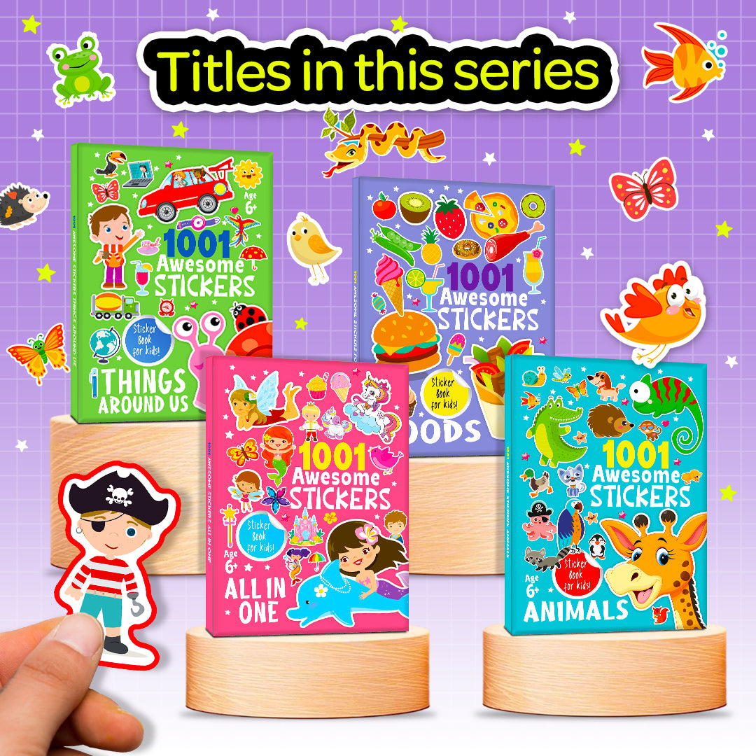 1001 Awesome Stickers – Things Around Us | Mega Sticker Activity Book for Kids | Creative Play & Fun Learning