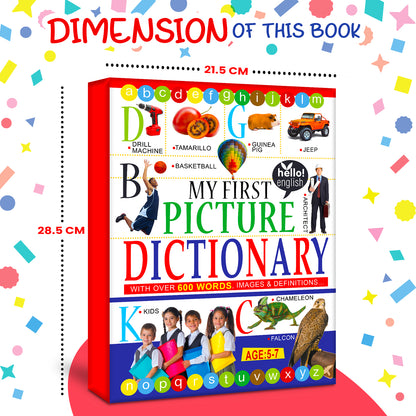 My First Picture Dictionary Book | Illustrated Picture Knowledge Book for Kids | Early Learning Vocabulary Book