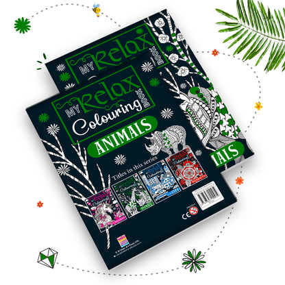 My Relax Colouring Book – Animals | Stress Relief Coloring Book for Kids | Animal-Themed Creative Activity Book