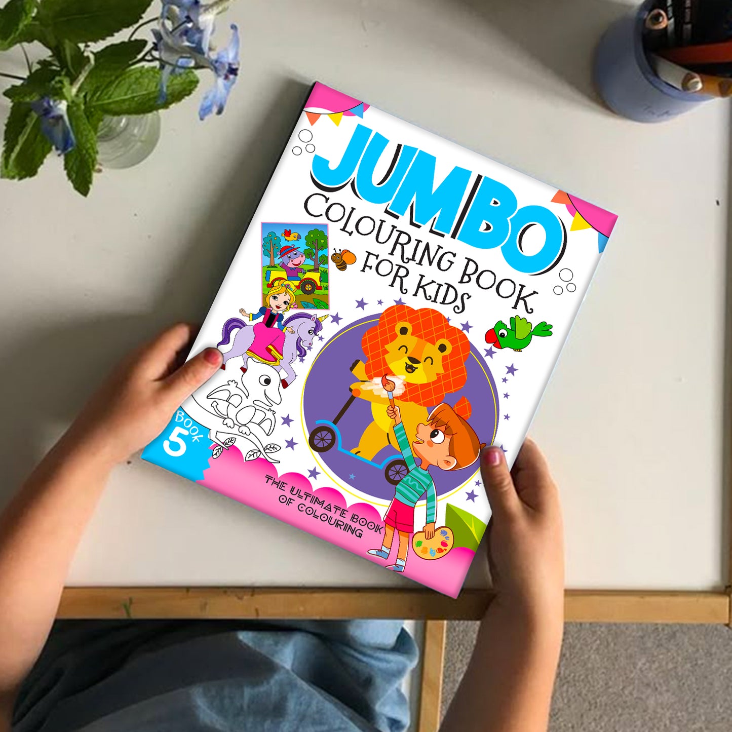 Jumbo Colouring Book 5 | Activity Coloring Book for Kids Aged 3 to 6 Years