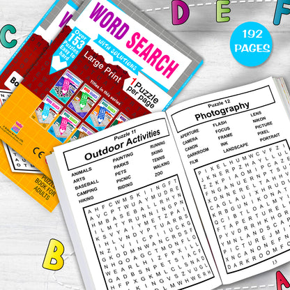 Word Search Puzzles Book 4 with Solutions - Back Cover
