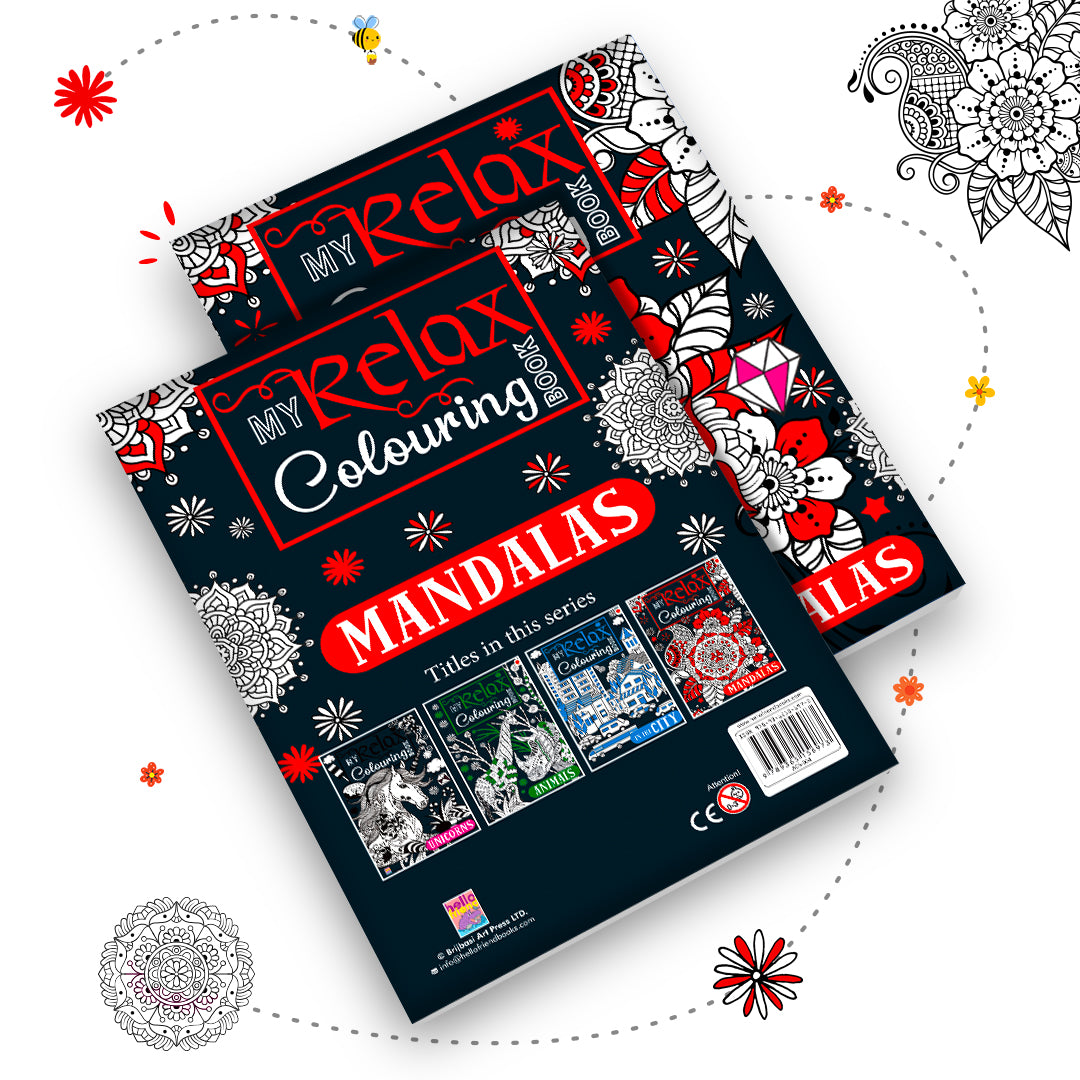 My Relax Colouring Mandala Book | Mindful Mandala Coloring Book for Kids | Creative & Stress Relief Activity Book