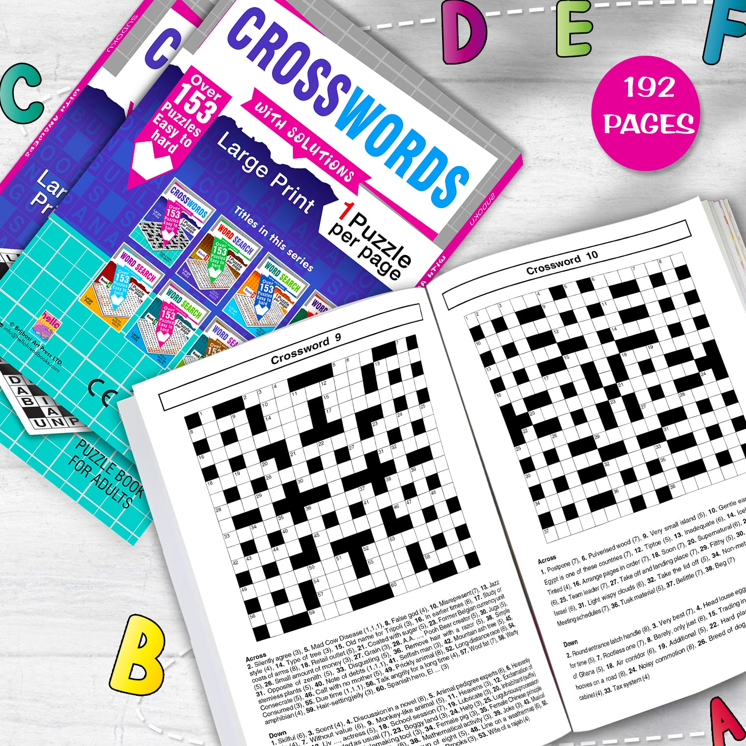 Crossword Puzzles Book with Solutions - Back Cover