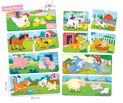 At The Farm & Animal Jigsaw Puzzle Box | Beginner Puzzle for Kids 3+