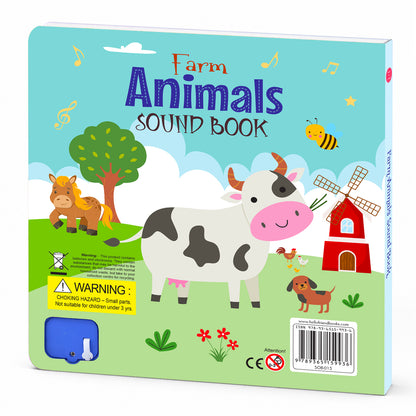 Farm Animals Sound Book | Interactive 5-Button Animal Sounds Book for Babies & Toddlers | Fun Early Learning Sound Book