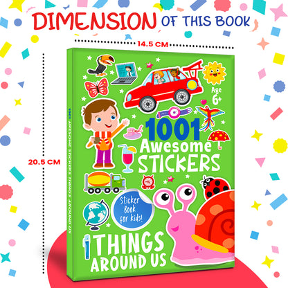 1001 Awesome Stickers – Things Around Us | Mega Sticker Activity Book for Kids | Creative Play & Fun Learning