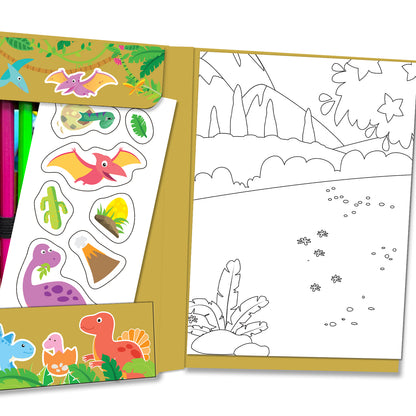 Draw, Colour & Paste – Dinosaurs | How to Draw Activity Book for Kids | Dinosaur Drawing & Colouring Book