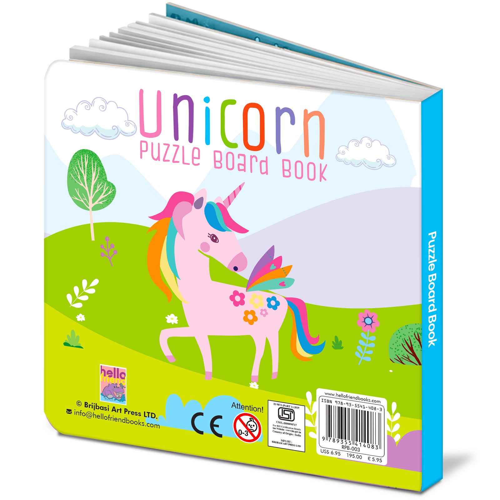 Father and daughter enjoying Unicorn Puzzle Board Book together - interactive read and play