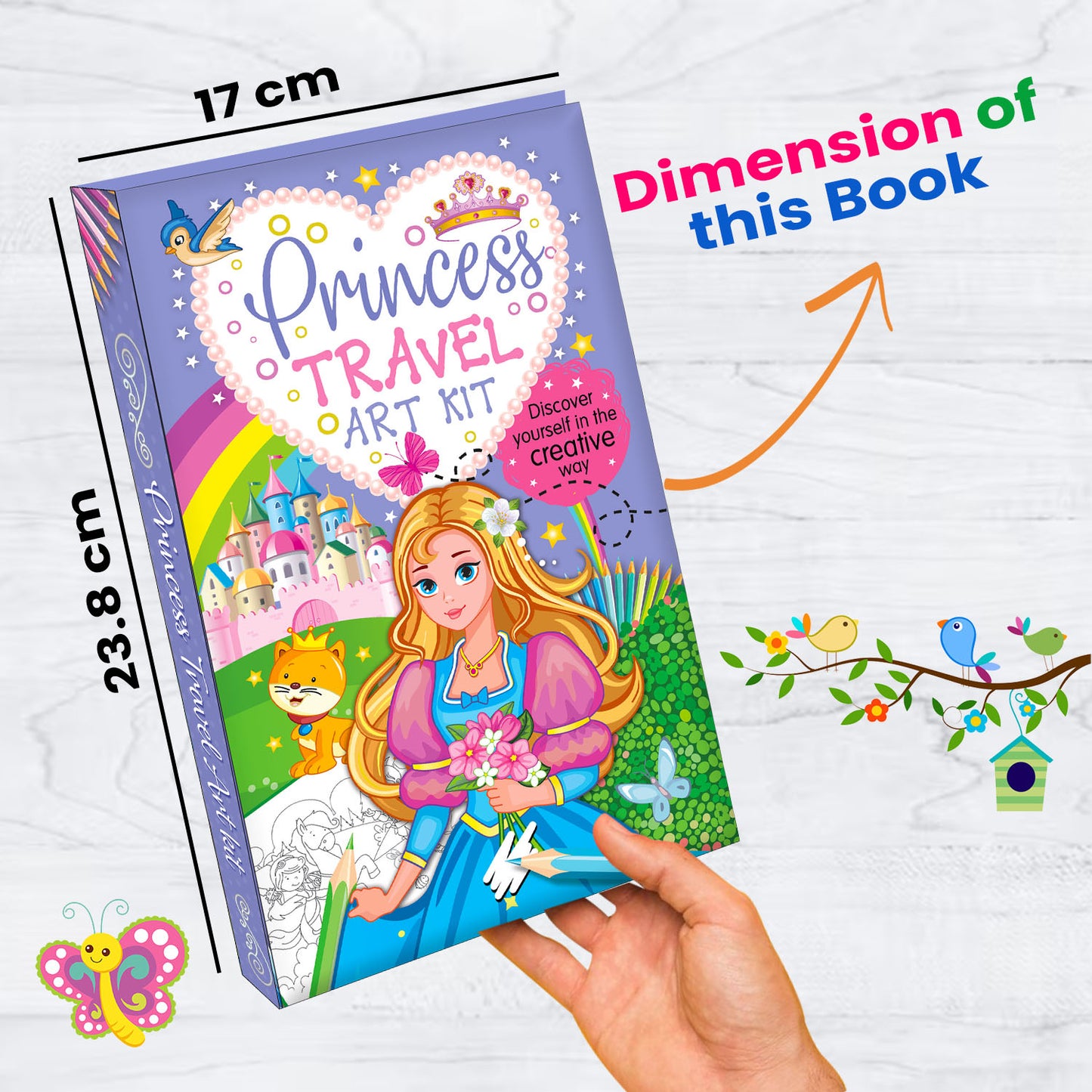 Princess Travel Art Kit | Princess Coloring & Activity Book for Kids | Creative Travel Art Kit