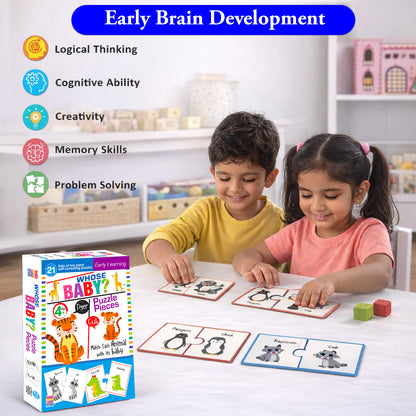 Whose Baby Jigsaw Puzzle | 2-Piece Matching Puzzle Set for Kids 4+