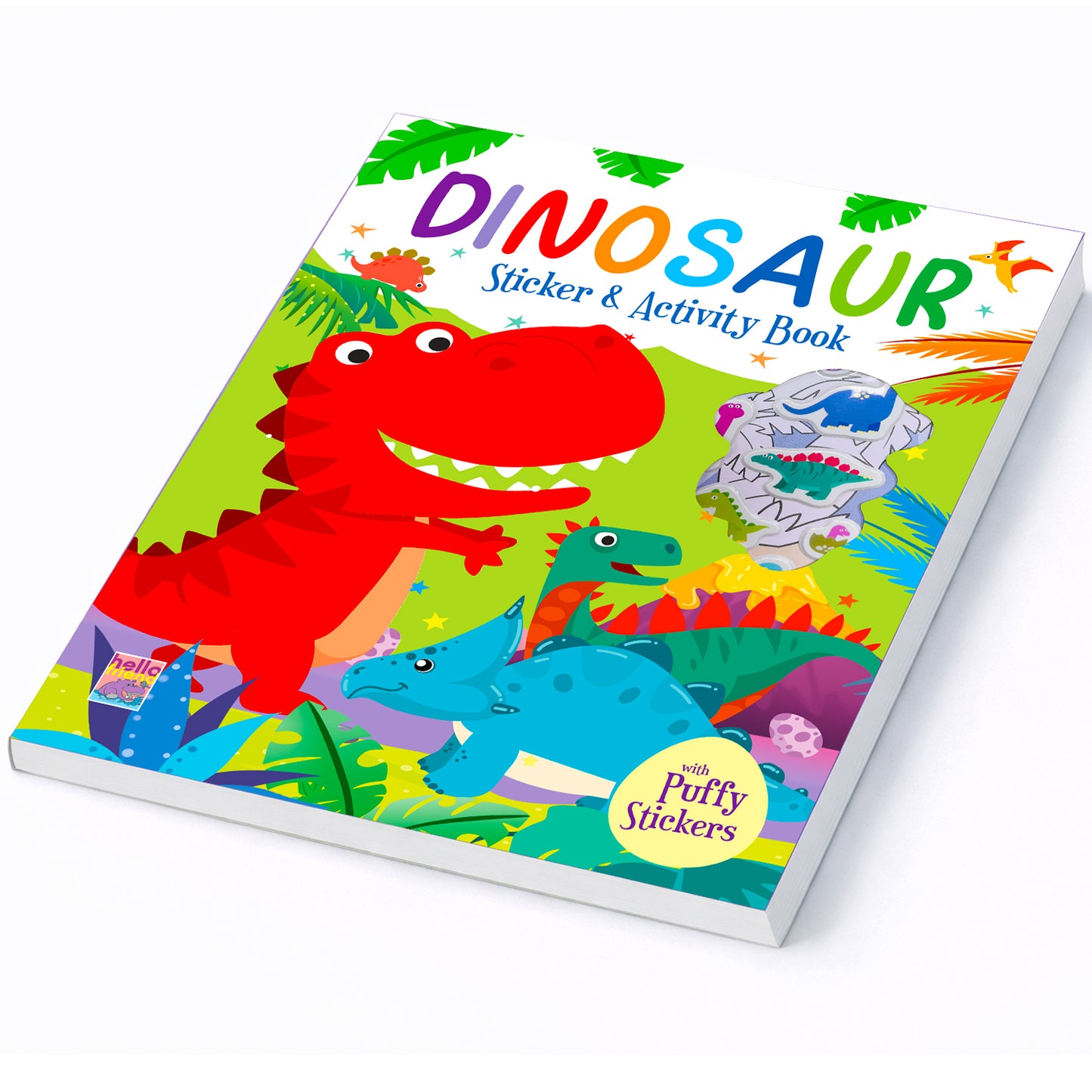 Dinosaur Stickers & Activity Book – Puffy Stickers | Fun Sticker Activity Book for Kids | Creative Play
