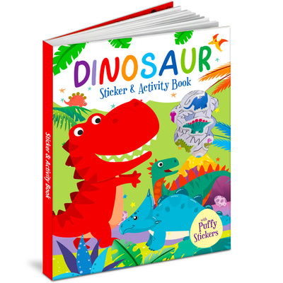 Dinosaur Stickers & Activity Book – Puffy Stickers | Fun Sticker Activity Book for Kids | Creative Play