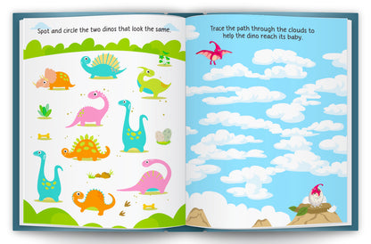 Dinosaur Stickers & Activity Book – Puffy Stickers | Fun Sticker Activity Book for Kids | Creative Play