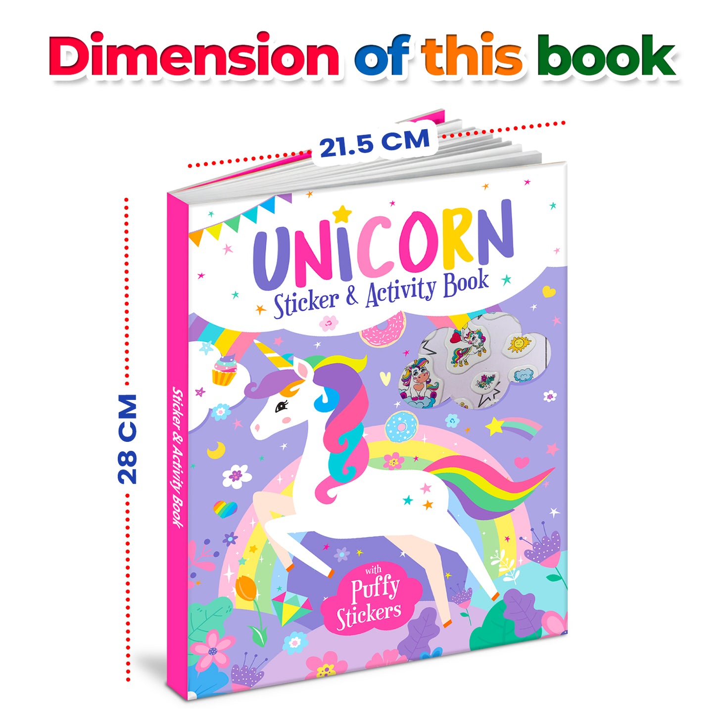 Unicorn Stickers & Activity Book – Puffy Stickers | Fun Sticker Activity Book for Kids | Creative Play