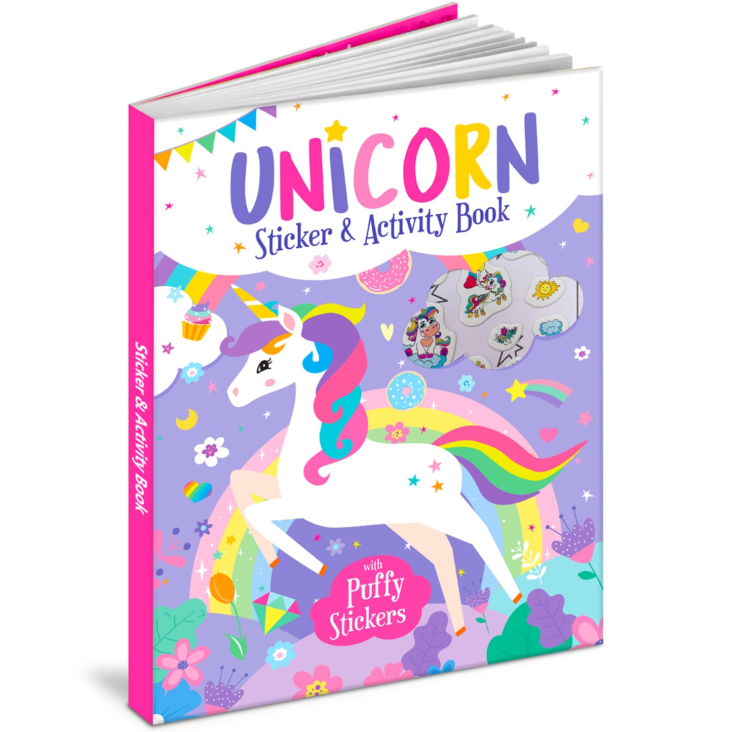 Unicorn Stickers & Activity Book – Puffy Stickers | Fun Sticker Activity Book for Kids | Creative Play
