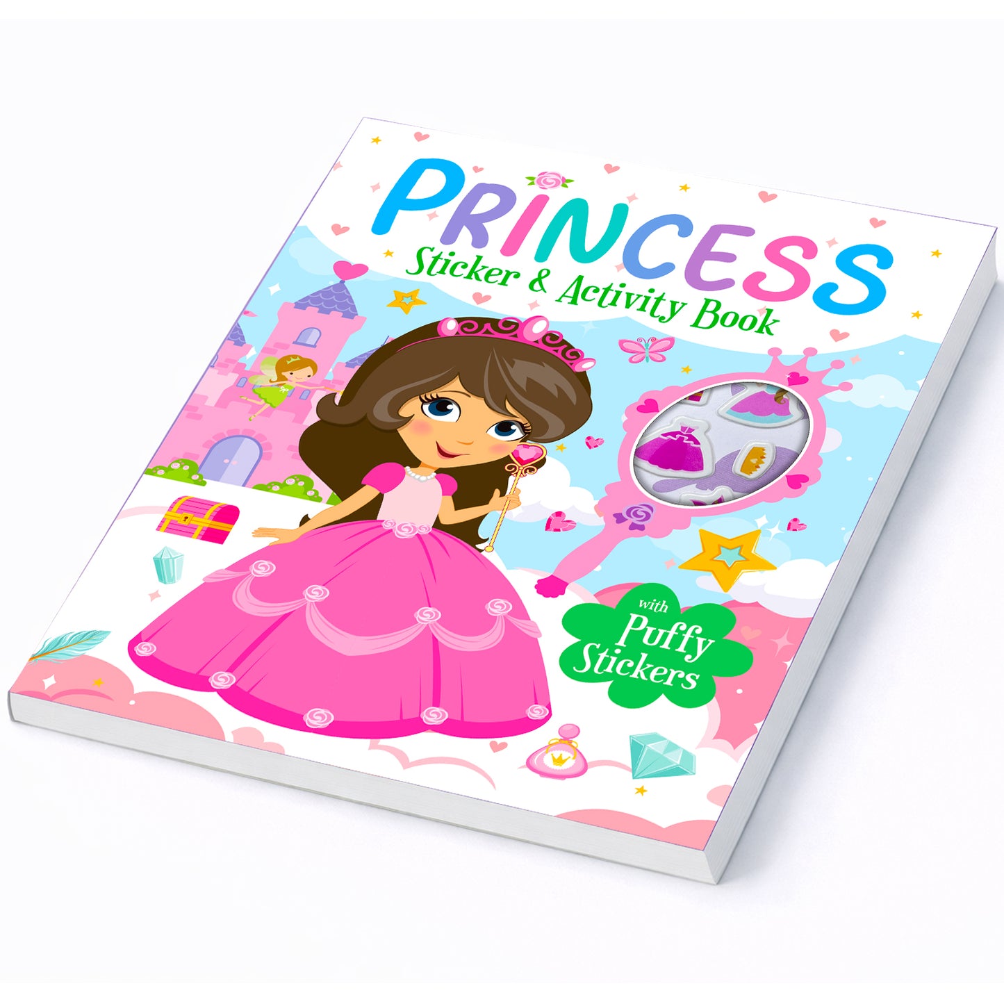 Princess Stickers & Activity Book – Puffy Stickers | Fun Sticker Activity Book for Kids | Creative Play