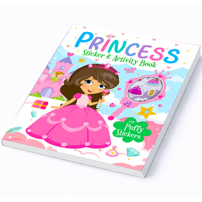 Princess Stickers & Activity Book – Puffy Stickers | Fun Sticker Activity Book for Kids | Creative Play