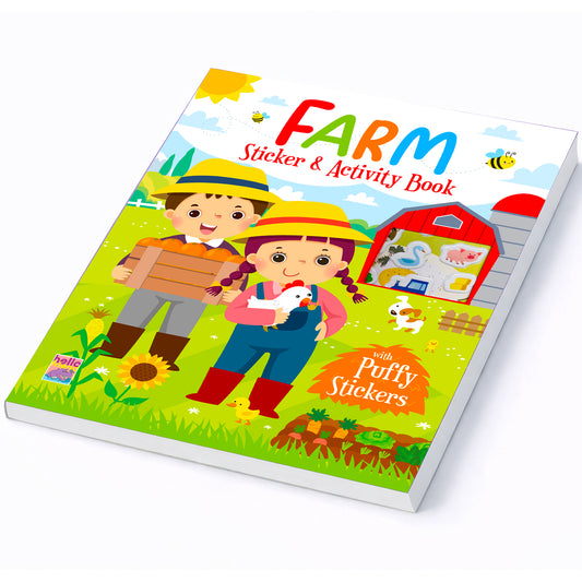 Farm Stickers & Activity Book – Puffy Stickers | Fun Sticker Activity Book for Kids | Creative Play