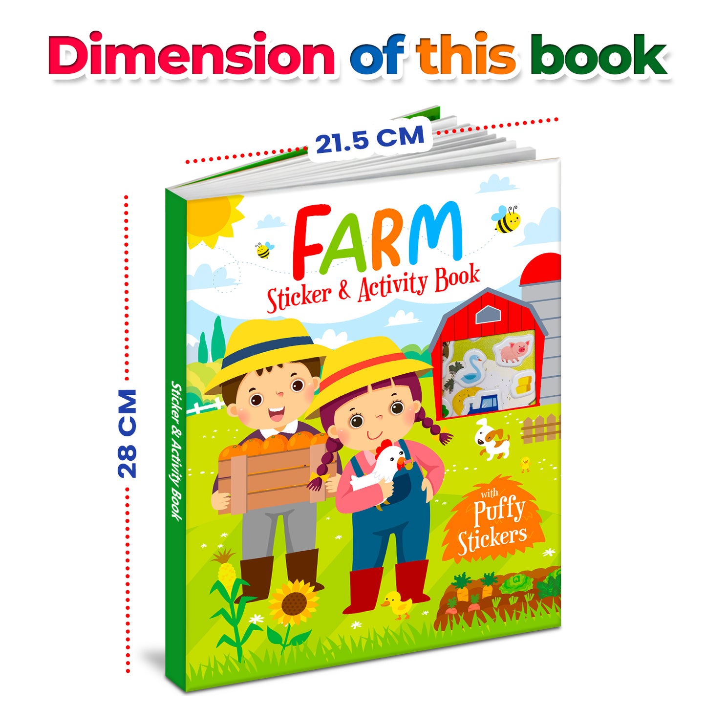 Farm Stickers & Activity Book – Puffy Stickers | Fun Sticker Activity Book for Kids | Creative Play