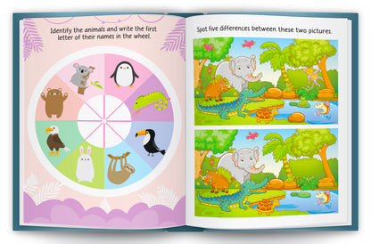 Animals Stickers & Activity Book – Puffy Stickers | Fun Sticker Activity Book for Kids | Creative Play