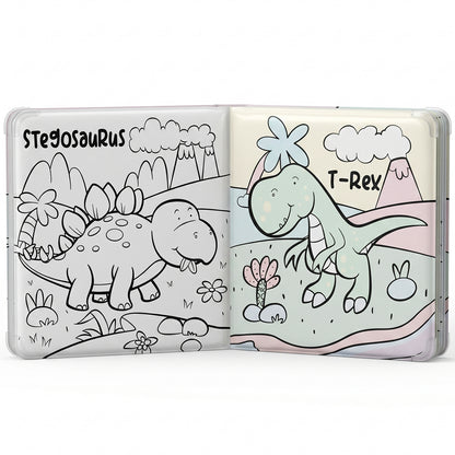 The Land of Dinos Bath Book | Waterproof Soft Bath Book for Babies & Toddlers | Interactive Bath Time Book