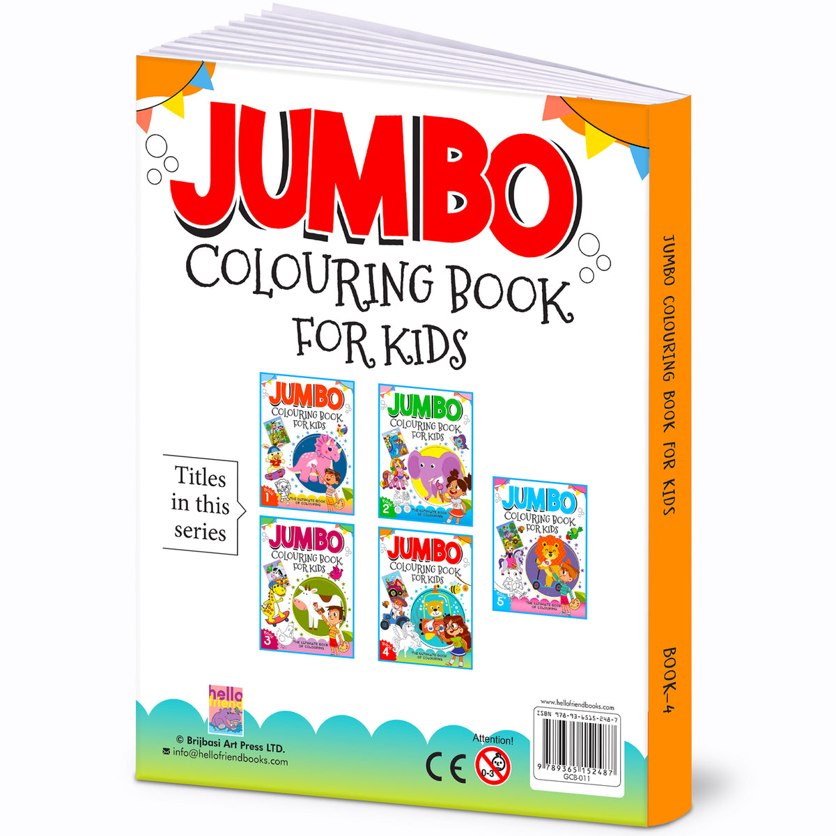 Jumbo Colouring Book 4 - Activity Colouring Book for 3 to 6 years kids