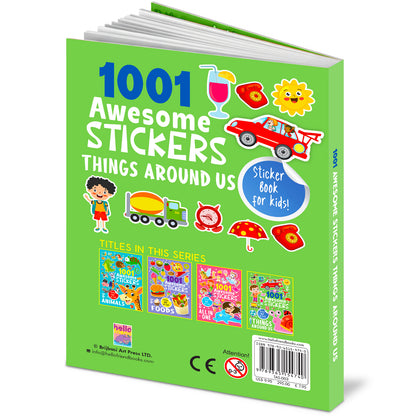 1001 Awesome Stickers – Things Around Us | Mega Sticker Activity Book for Kids | Creative Play & Fun Learning