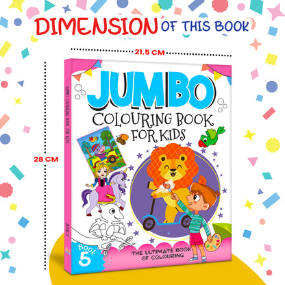 Jumbo Colouring Book 5 | Activity Coloring Book for Kids Aged 3 to 6 Years
