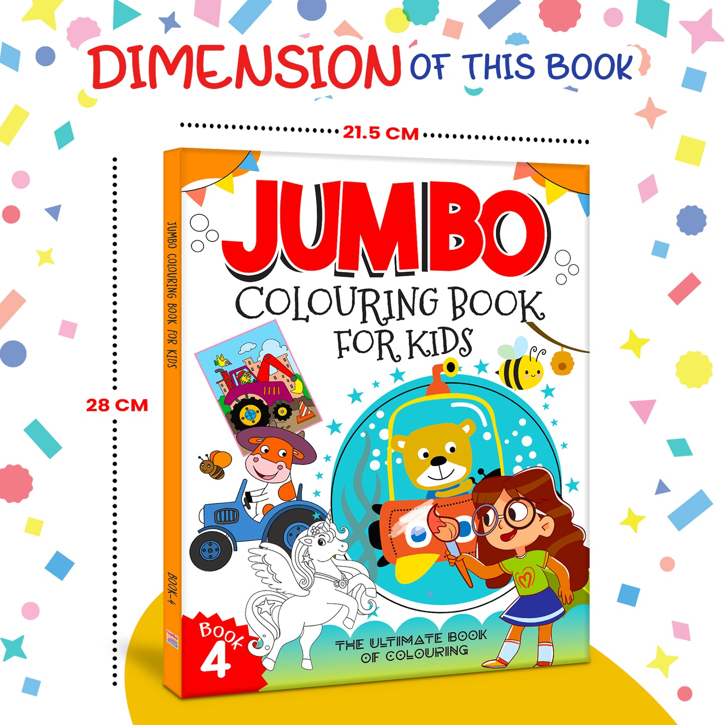 Jumbo Colouring Book 4 - Activity Colouring Book for 3 to 6 years kids