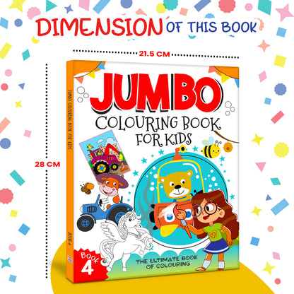Jumbo Colouring Book 4 - Activity Colouring Book for 3 to 6 years kids