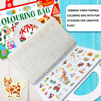 A Day in the Farming Colouring Bag | Farm Coloring & Creative Activity Kit for Kids