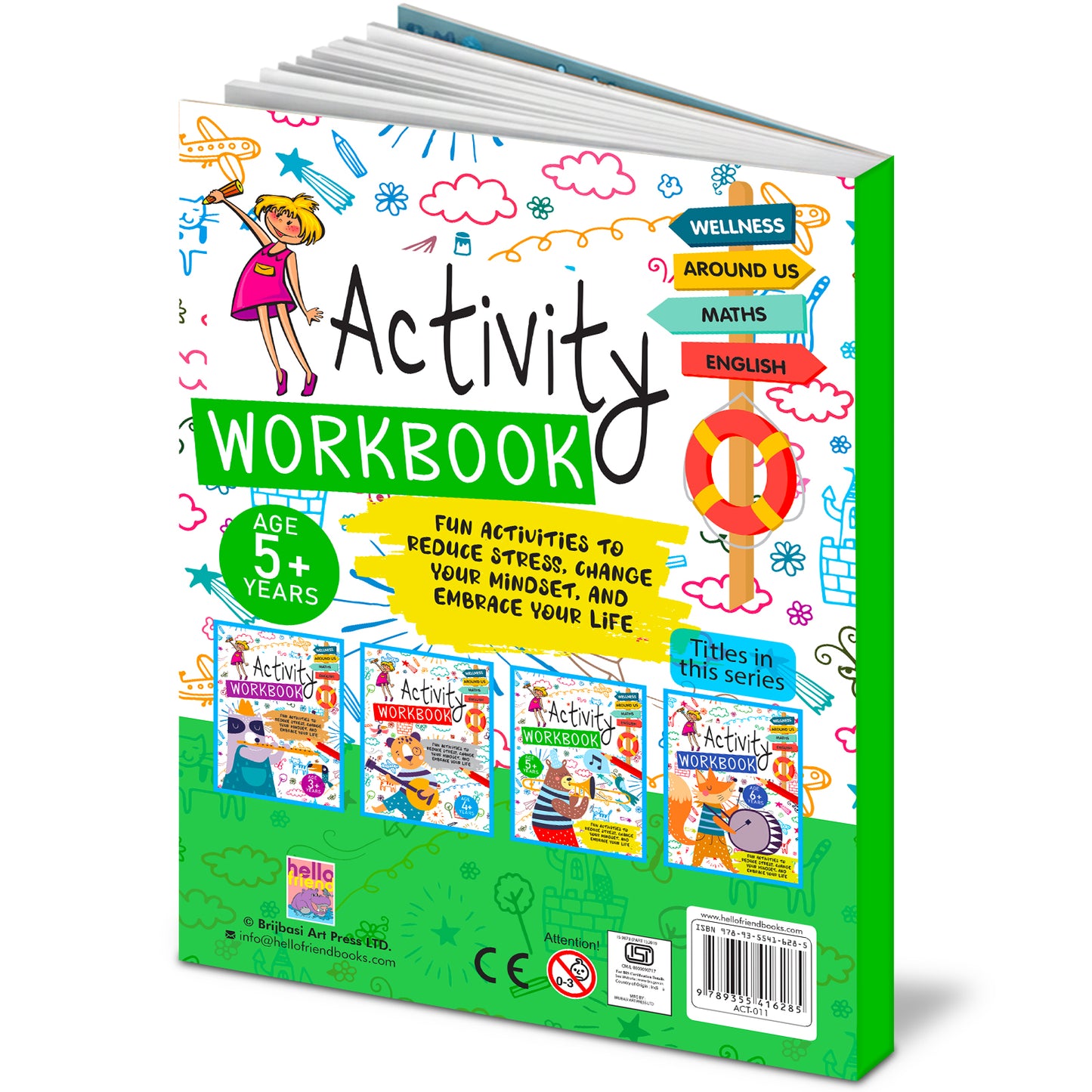 Activity Workbook 5+ Years - Back Cover 3D view
