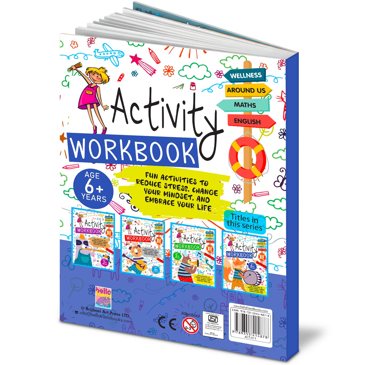 Activity Workbook 6+ Years - Back Cover 3D view