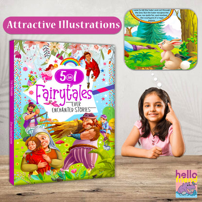 Ever Enchanted Stories: 5 in 1 Fairytales – Book 1 | Illustrated Fairy Tale Story Book for Kids