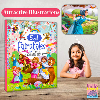 5 in 1 Fairytales Ever Enchanted Stories Book 2 | Illustrated Fairy Tale Collection for Kids