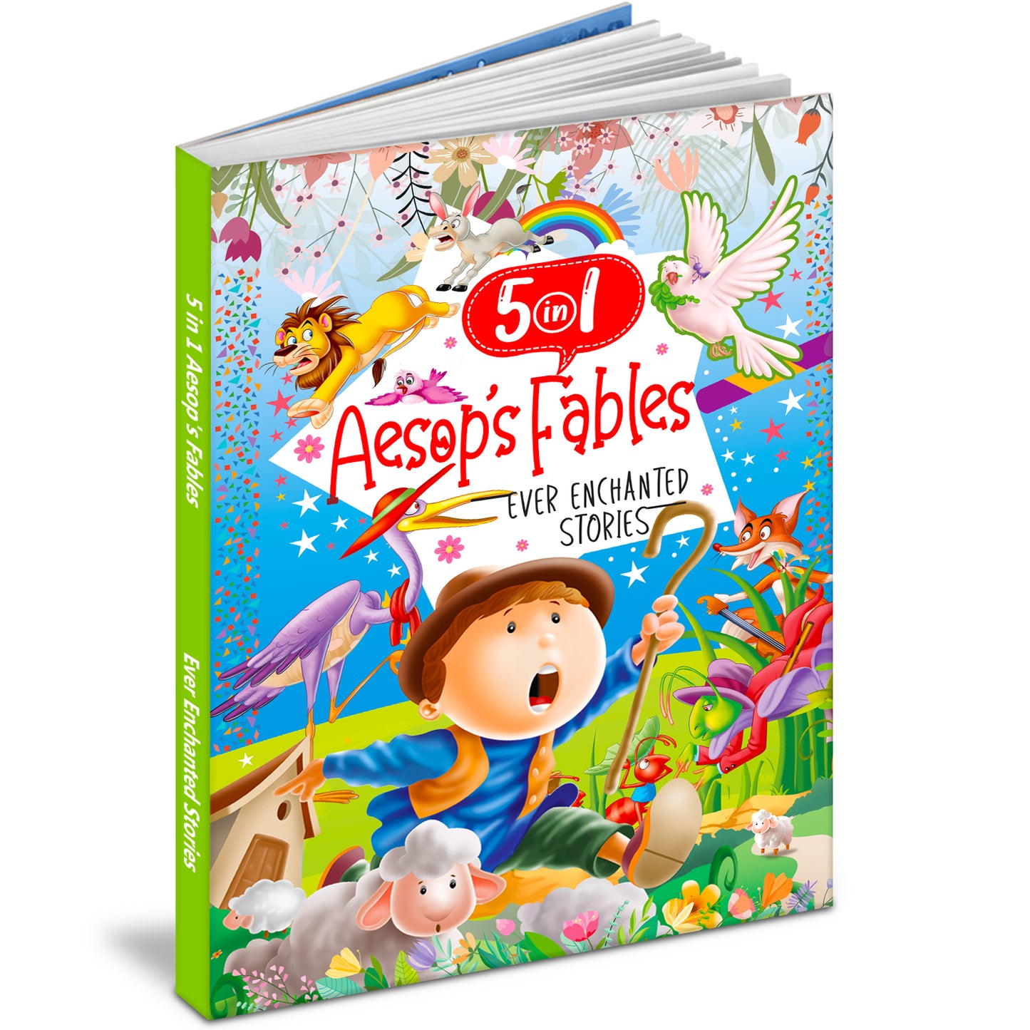 Ever Enchanted Stories: 5 in 1 Aesop's Fables | Illustrated Moral Story Book for Kids