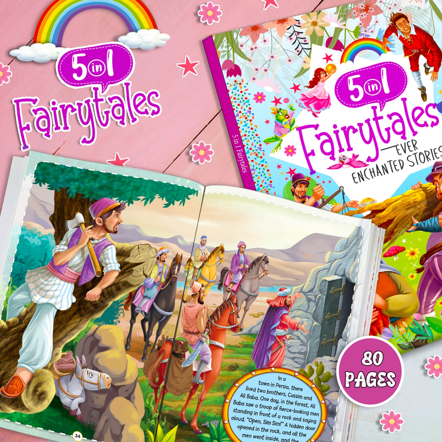 Ever Enchanted Stories: 5 in 1 Fairytales – Book 1 | Illustrated Fairy Tale Story Book for Kids
